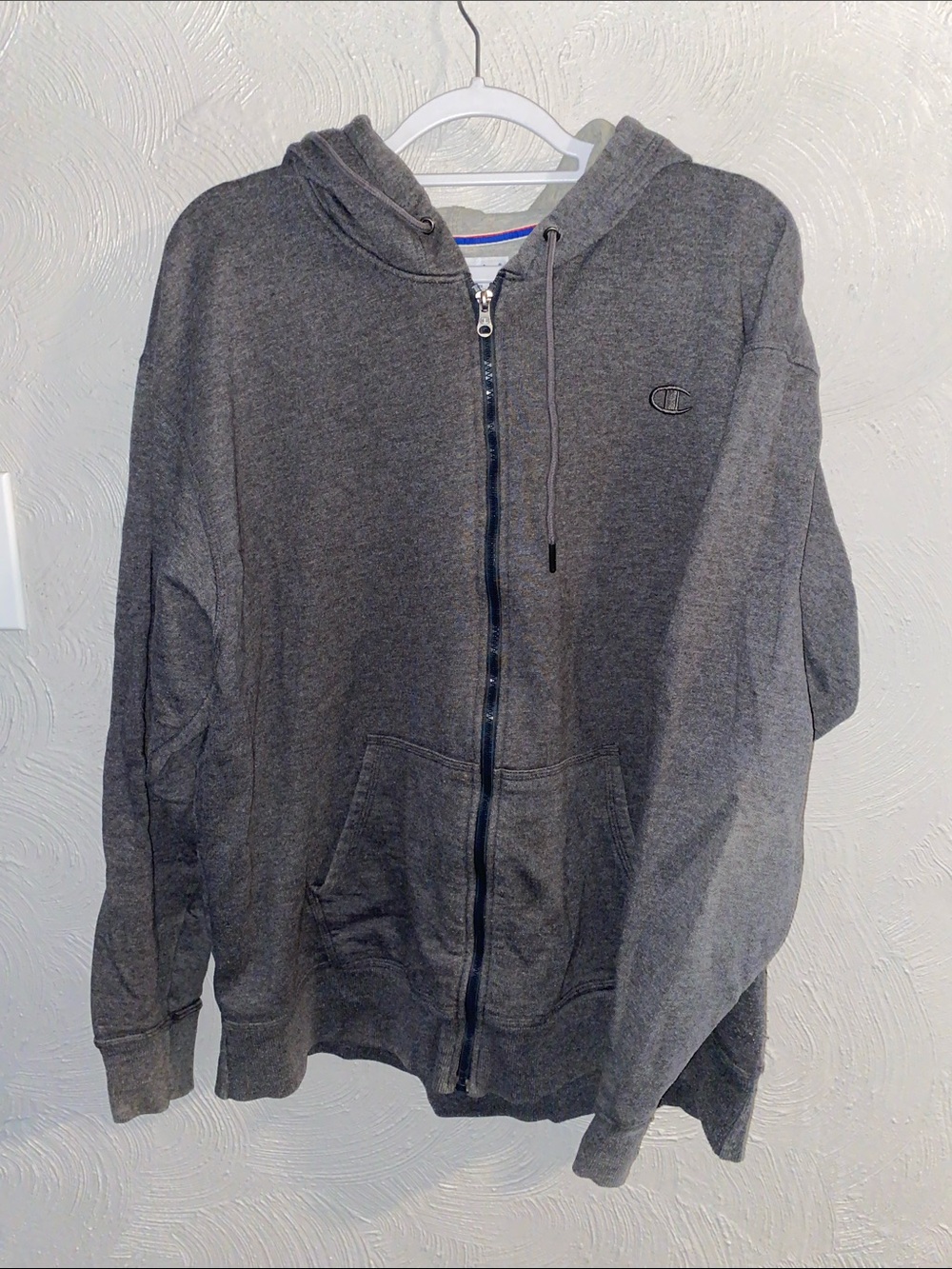 Champion Men's Zip-Up Hoodie in Gray